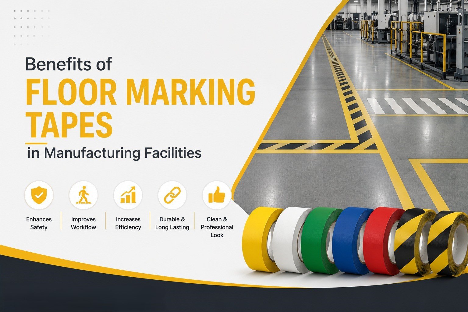 Benefits of Floor Marking Tapes in Manufacturing Facilities